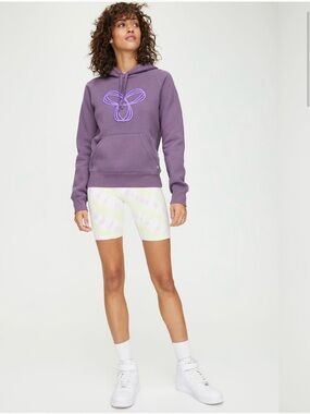 TNA Gray Hoodie Sweater with Pink Logo